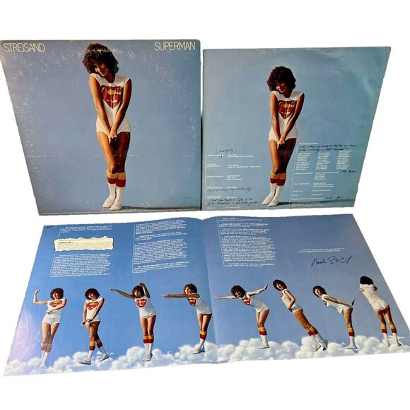 Superman Barbra Streisand Columbia 1977 Vinyl LP JC 34830 With Lyrics/Poster - Picture 5 of 14